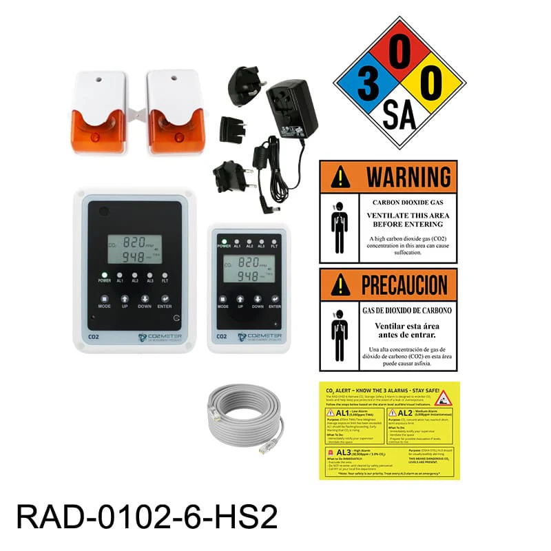 Remote Carbon Dioxide CO2 Storage Safety 3 Alarm - Image 2